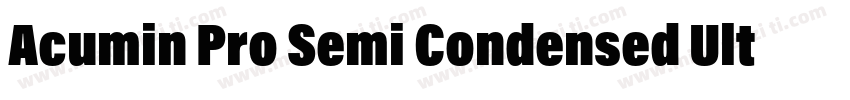Acumin Pro Semi Condensed Ult Blk字体转换